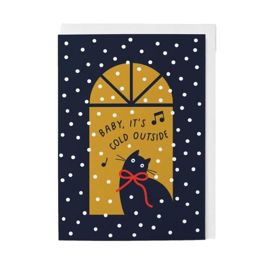 CARTE DE NOËL | CHAT IL FAIT FROID