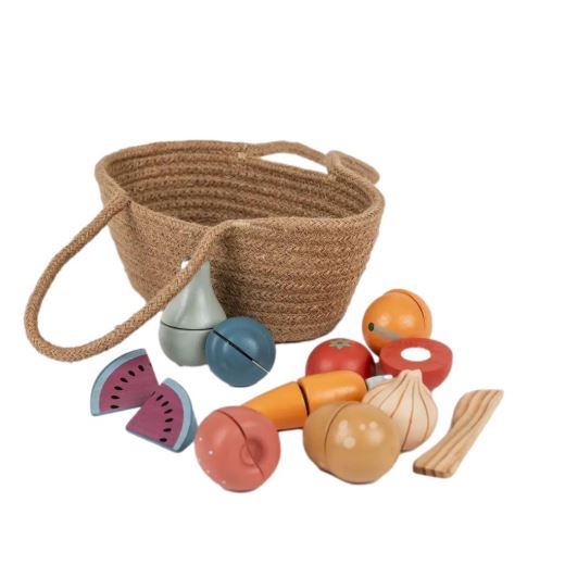 FRUITS ET LEGUMES DANS PANIER DE COURSES