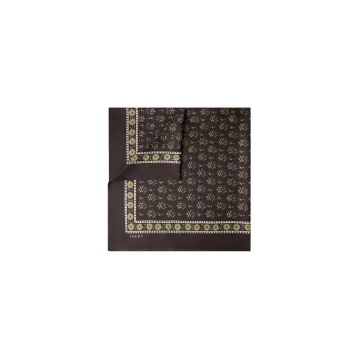 FOULARD SOIE | MARRON & CARDAMONE