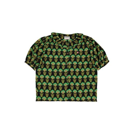 BLOUSE | GREEN FOWERS