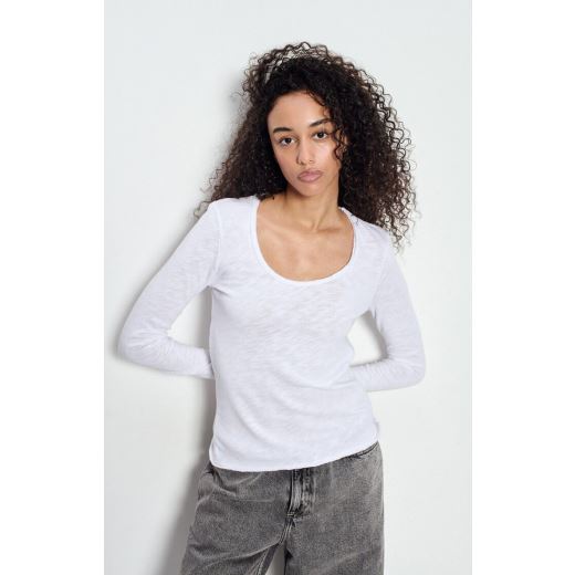 TEE SONOMA ML COL U | BLANC