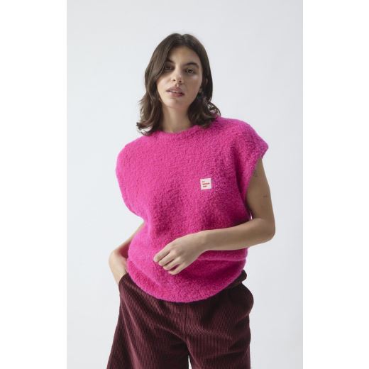PULL ZOLLY SANS MANCHES | PINK FLUO