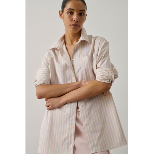 CHEMISE CARLOTTA | ORANGE ET GRIS