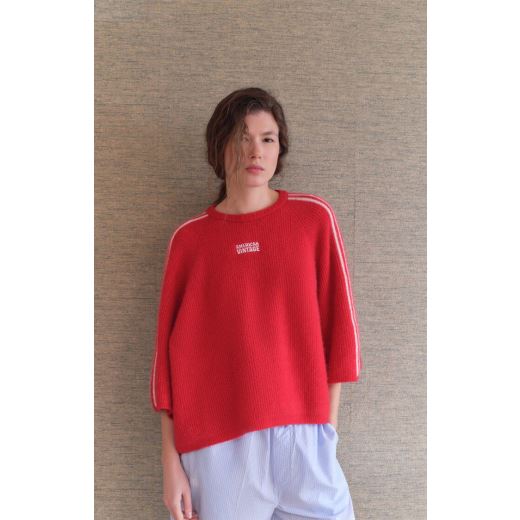 PULL VITOW MANCHES 3/4 | CARMIN