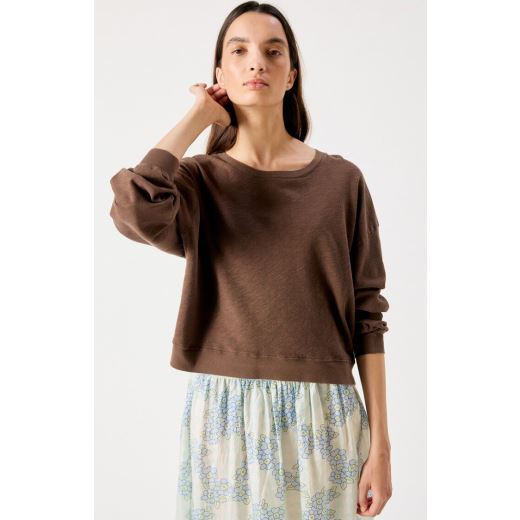 TEE SHIRT SONOMA ML COL ROND | CHATAIGNIER