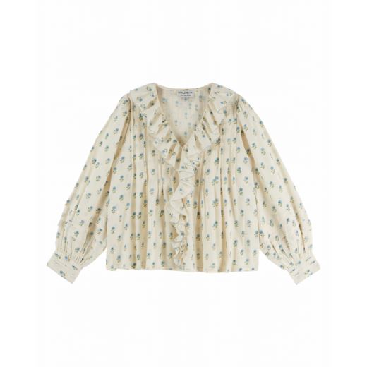 BLOUSE KHADI VOLANT | SCARLET