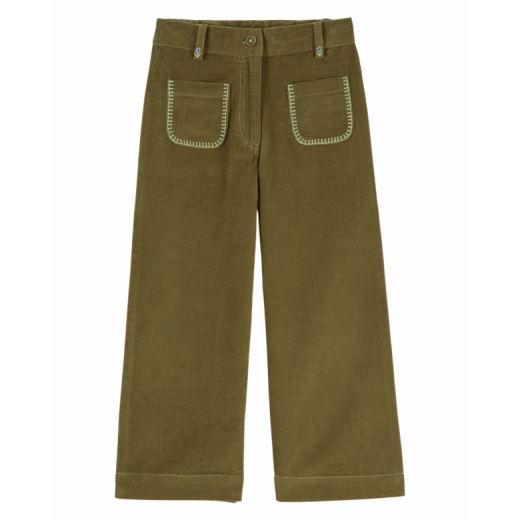 PANTALON VELOURS | PISTACHE