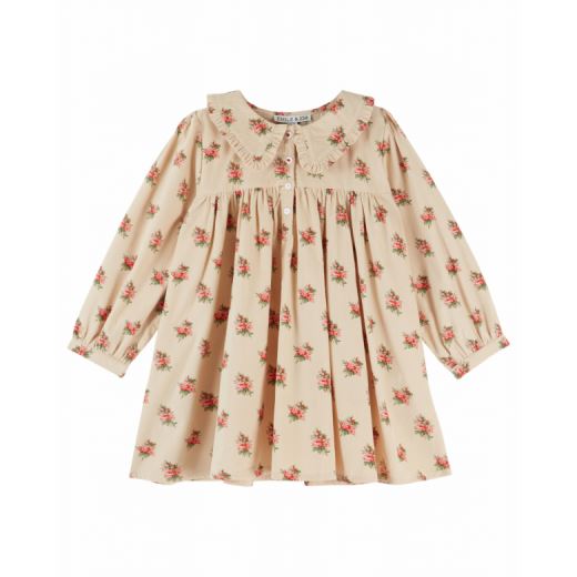 ROBE VELOURS FLEURS DES BOIS