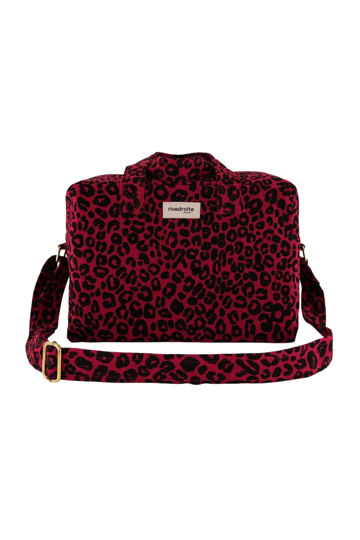 Sac Sauval Leopard Rouge Rive Droite Accessoires Sac Panier Sac Sauval Leopard Rouge Rive Droite Accessoires Sac Panier