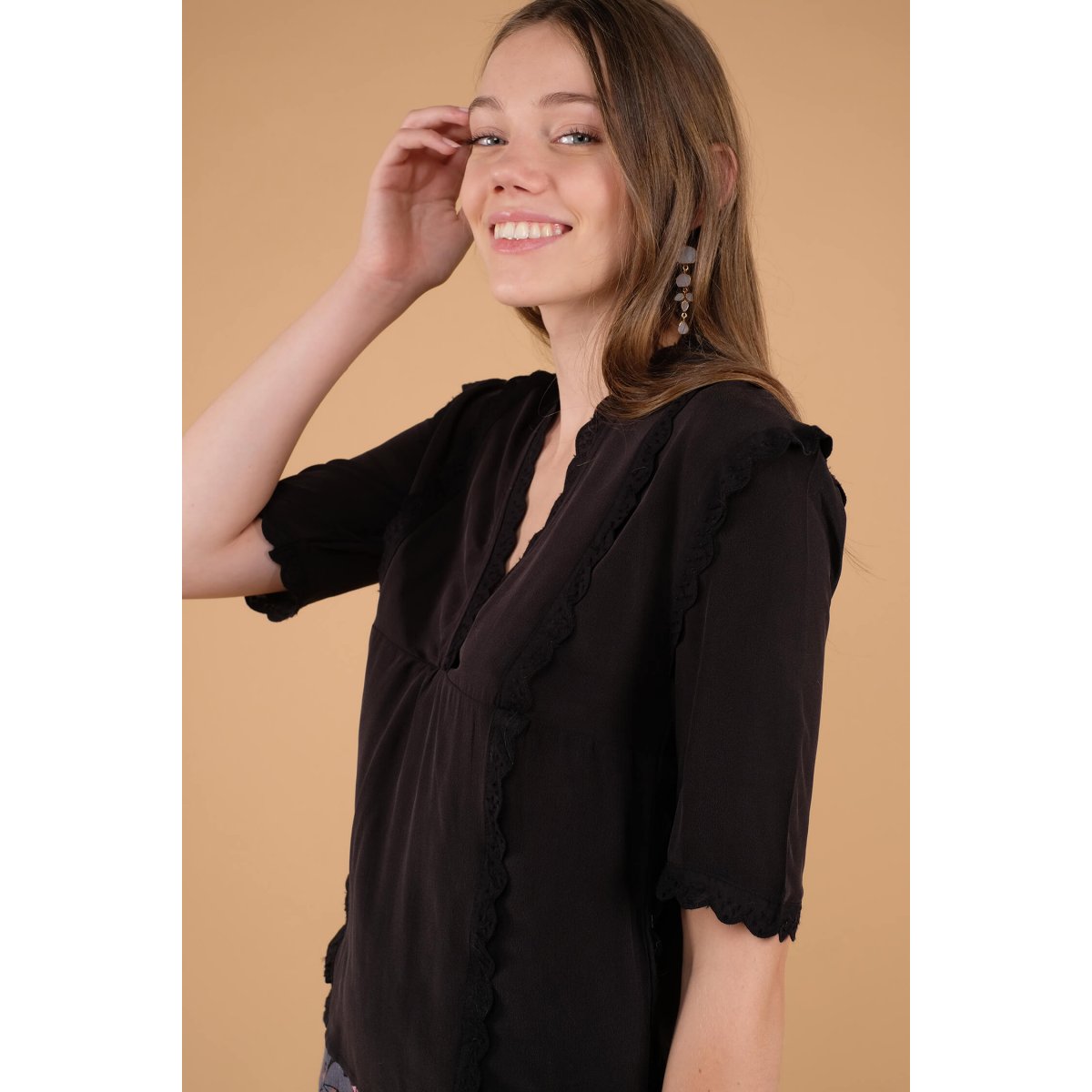 Top en soie lia louise misha - ligne femme - outlet femme ...